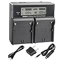 Kastar LCD Dual Fast Charger Replacement for Sony NP-F970 NP-F960 F970 F960 F975 F950 DCR-VX2100 HDR-AX2000 FX1 FX7 FX1000 HVR-HD1000U V1U Z1P Z1U Z5U