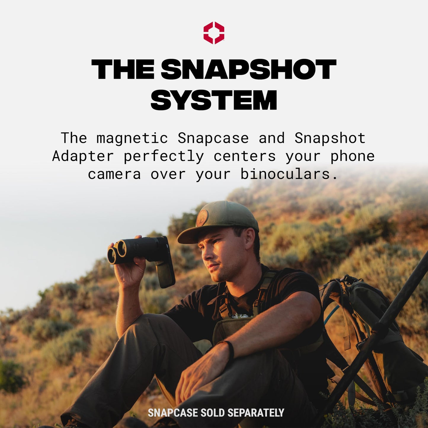 OLLIN Snapshot Bino Adapter - Magnetic Eye Piece for Binoculars, Attachment for Smartphone Digiscoping, Hunting, Wildlife Photography, Compatible
