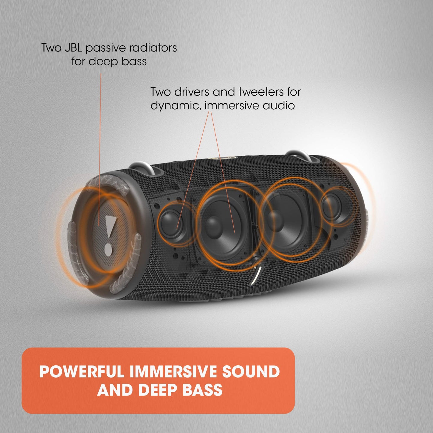 JBL Xtreme 3 - Portable Bluetooth Speaker, Powerful Sound and Deep Bass, IP67 Waterproof, 15 Hours of Playtime, Powerbank, PartyBoost