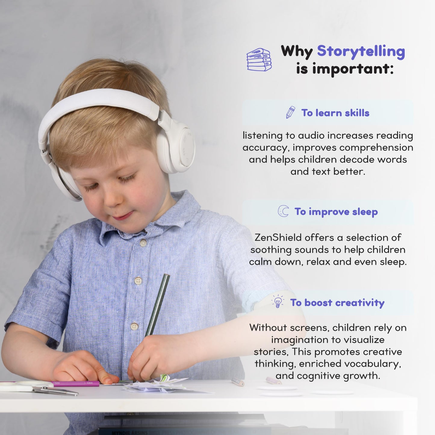 STORYPHONES Disney Kids Bluetooth Foldable Headphones: Use Wired or Wireless for Travel, Education, and Screen-Free Entertainment | Includes Minnie