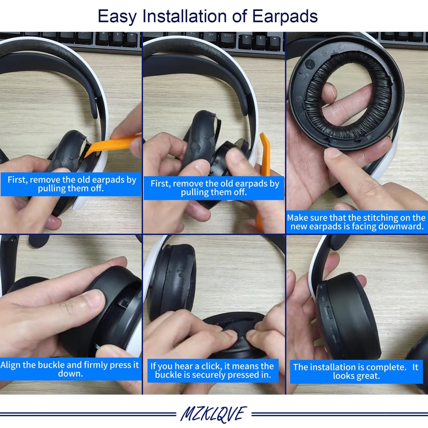 PS5 Ear Pads - Replacement Earpads Ear Cushions for Sony PlayStation 5 Pulse PS5 3D Wireless Headset(Black)