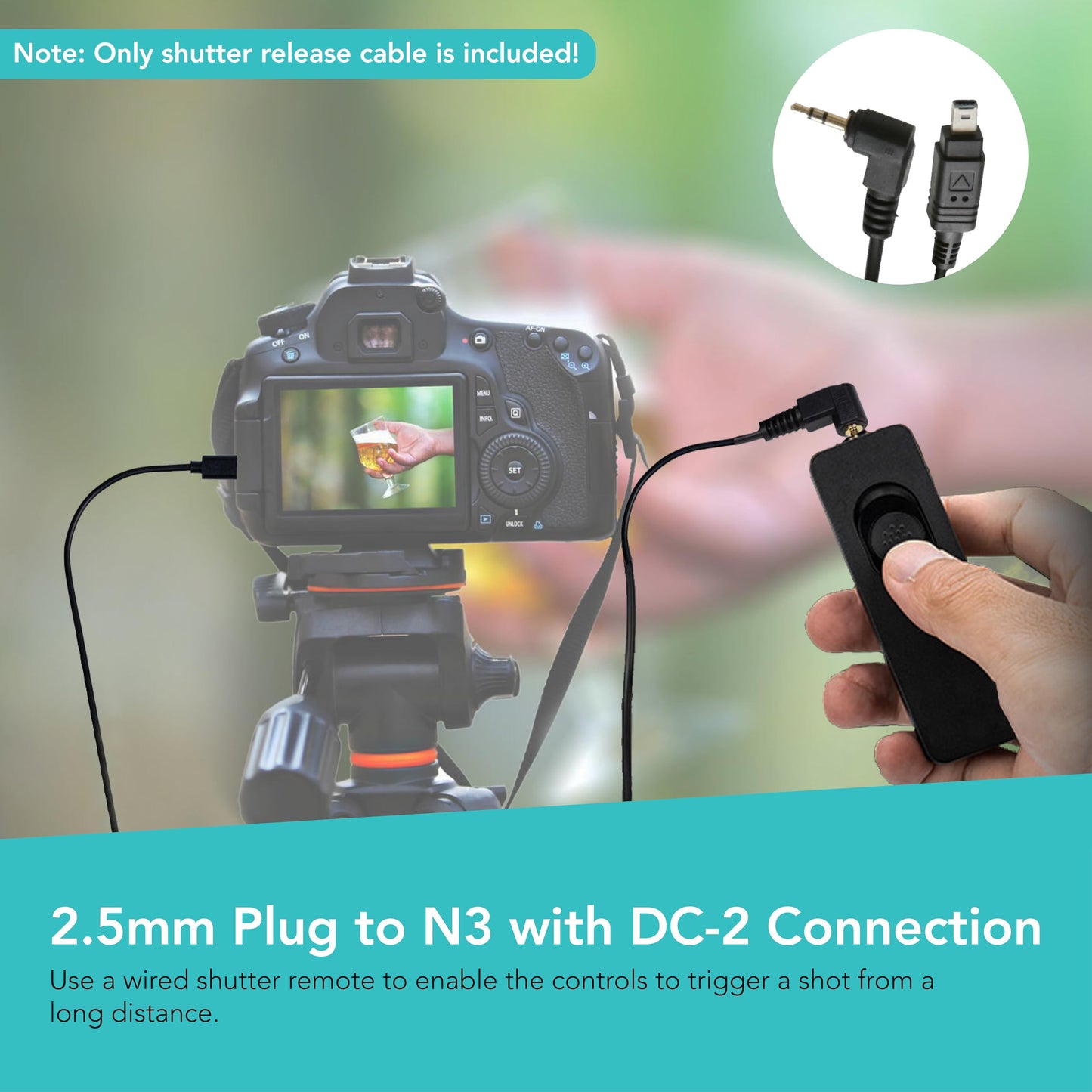 Foto&Tech 2.5mm N3 Camera Remote Control Shutter Release Cable Cord for Nkon Z8 Z6 III D780 Z6 Z7 D7500 D750 D5600 D5500 D7200 D7100 D5200 D5100 D5000