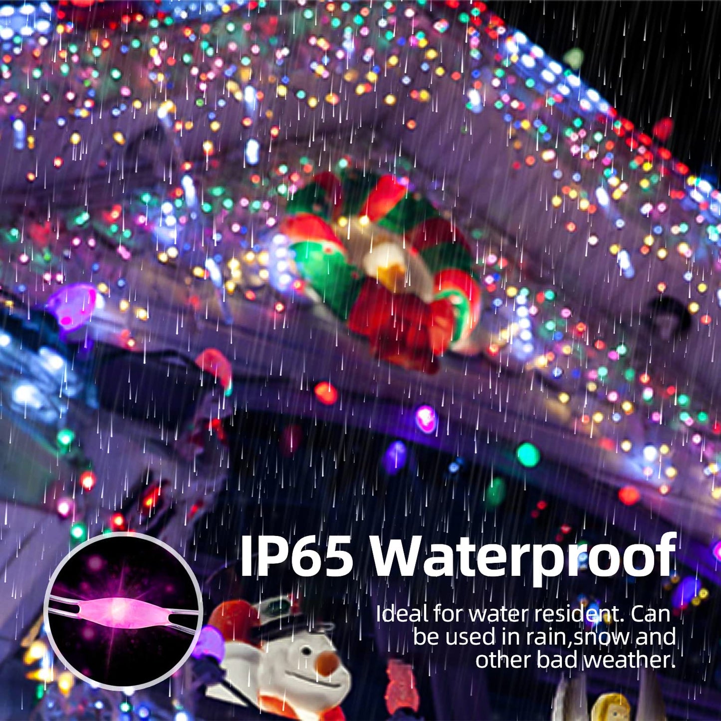 LIGHTOP Solar String Lights Outdoor 2 Pack 33FT 100LED Copper Wire Fairy Light Waterproof Decoration for Wedding Party Terrace Yard Tree Garden Patio