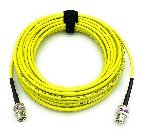 AV-Cables 12G 4K HD SDI BNC - BNC Cable 4855R Mini RG59 (3ft, Yellow)