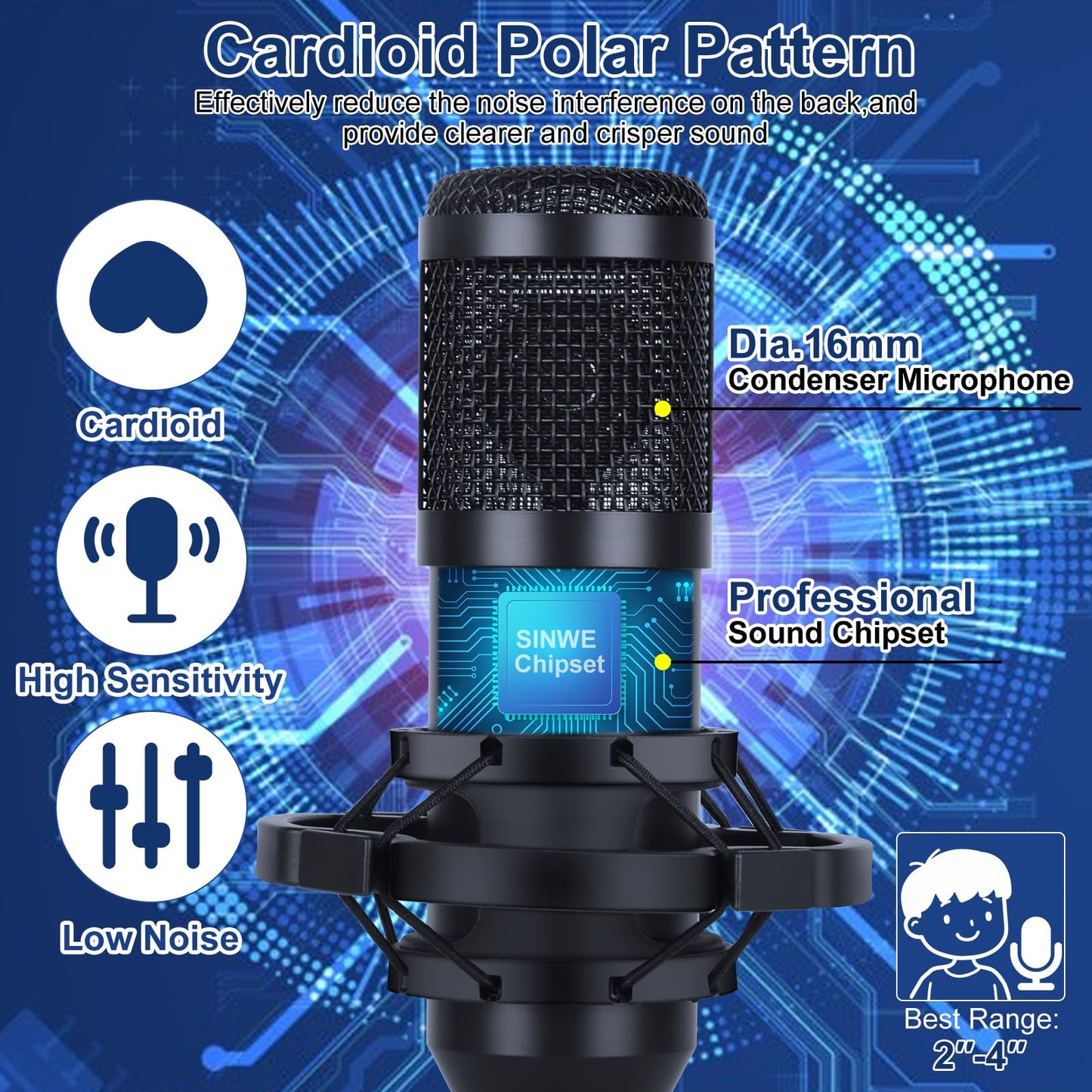 F993 All-in-One Podcast Equipment Bundle?BM-800 Recording Studio Package with Voice Changer, Live Sound Card - Audio Interface for Vlog/Live