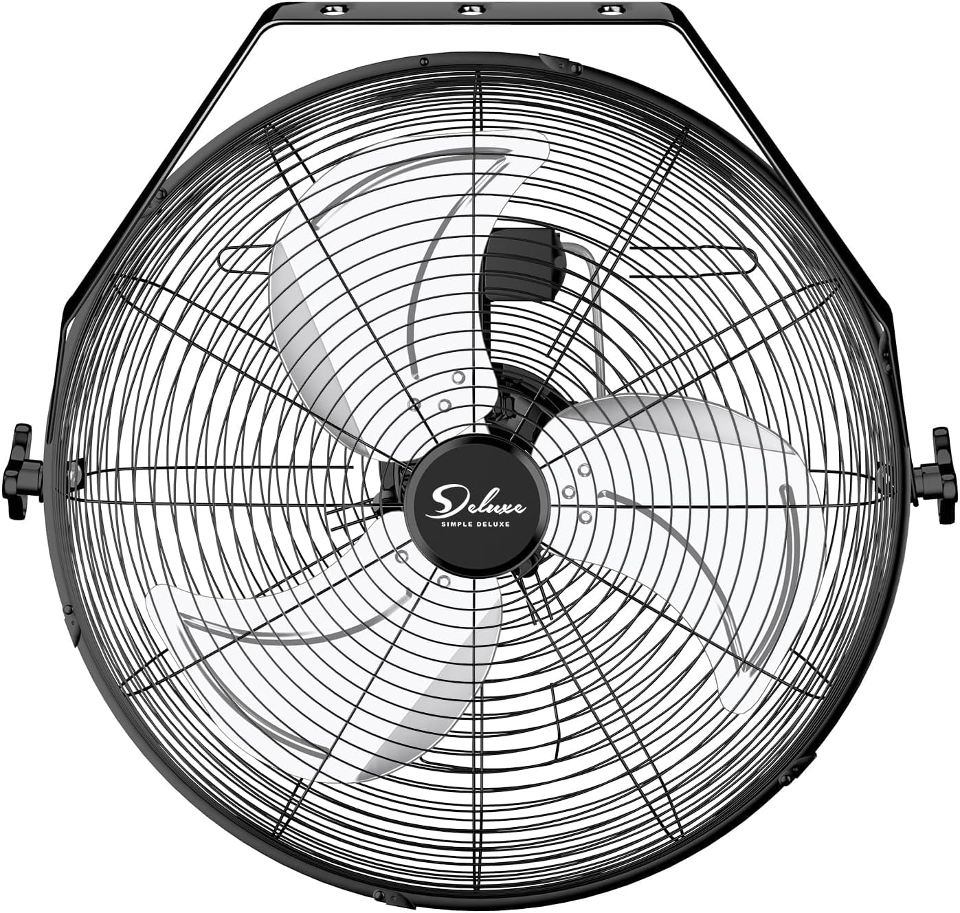 Simple Deluxe 18 Inch Industrial Wall Mount Fan, 4200 CFM 3 Speed Commercial Ventilation Metal Fan for Warehouse, Greenhouse, Workshop, Patio, Factory