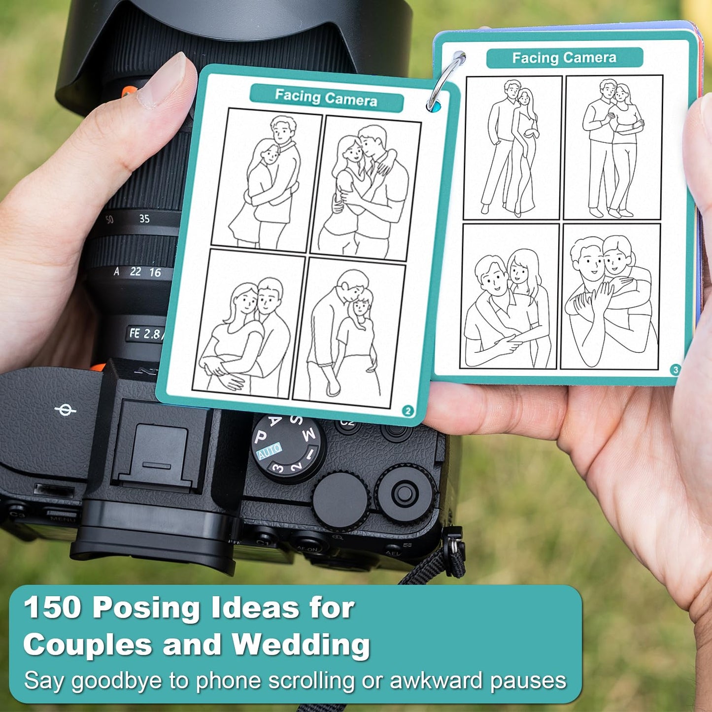 Photography Accessories 150 Pose Ideas, Photographer Gifts Digital Camera Accessories for Photography Essentials Equipment for Canon Nikon Sony Quick
