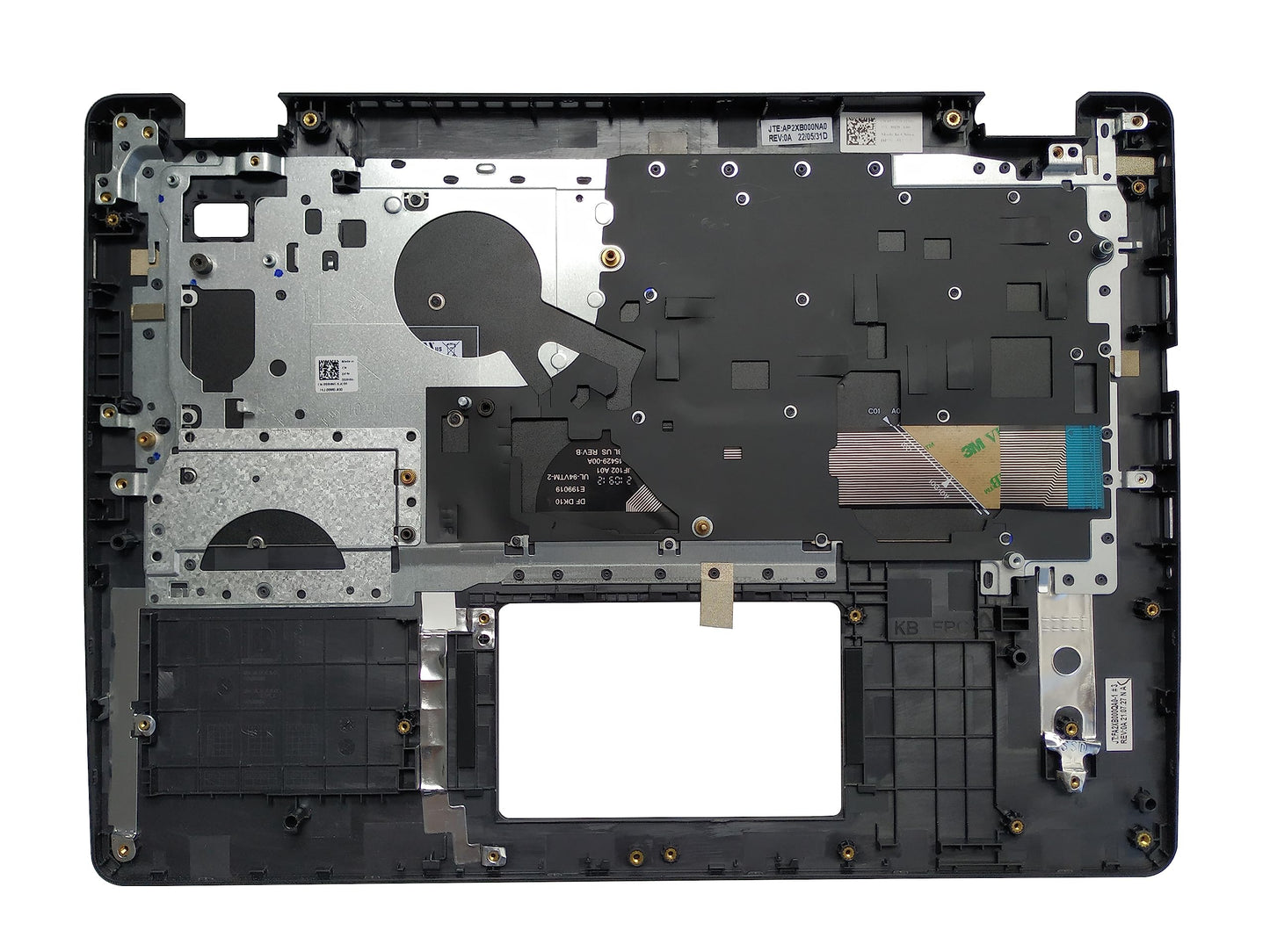 Laptop Keyboard Compatible for Dell Vostro V3400 V3405 3400 3405 0TV7CN Latin Layout Black with Palmrest Upper Cover Case Shell No Backlit