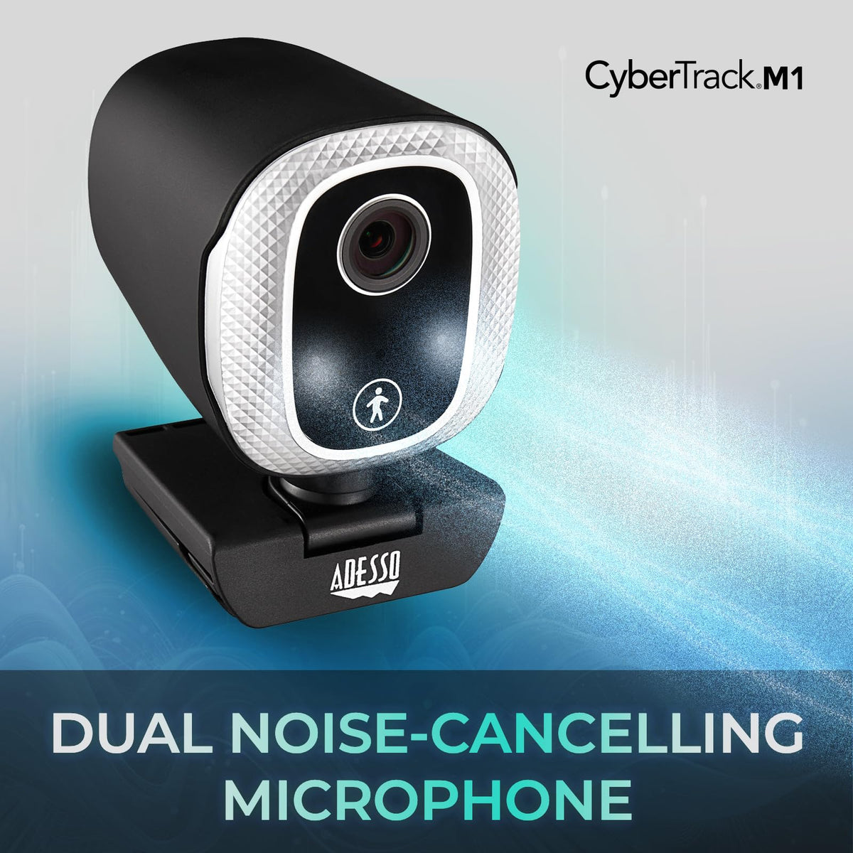 Adesso CyberTrack M1 1080P USB Webcam, 305° Auto Tracking