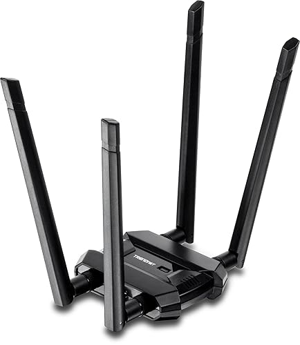 TRENDnet AC1900 High Power Dual Band Wireless USB Adapter, TEW-809UB, Stream 4K HD Video, Windows-Mac OS Compatible, NDAA & TAA Compliant, Increase
