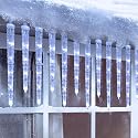 Toodour Christmas Icicle Lights Outdoor, 20 Tubes 90 LED Icicle Light with 8 Modes, Indoor Outdoor Crystal String Light, Connectable, Waterproof LED