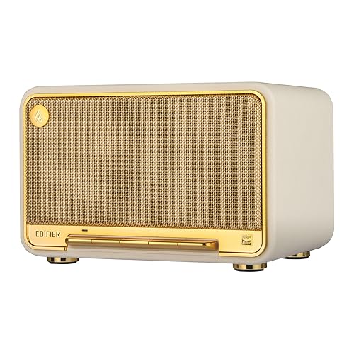Edifier D32 Tabletop Wireless Speakers 60W RMS, Hi-Res Audio Bluetooth 5.3 Speaker Support LDAC, Portable Retro Wooden Compatible with AirPlay2, USB-C