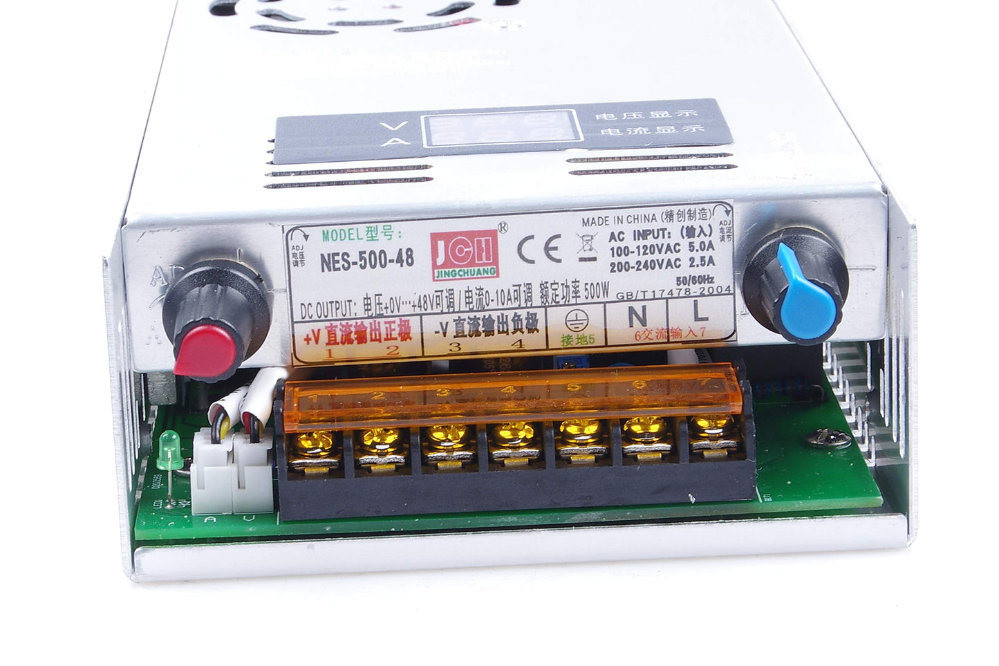 LIVISN Adjustable DC Power Voltage Converter AC 110V - 220V to DC 0-48V 0-10A Module Switching Power Supply Digital Display 500W Voltage Regulator…