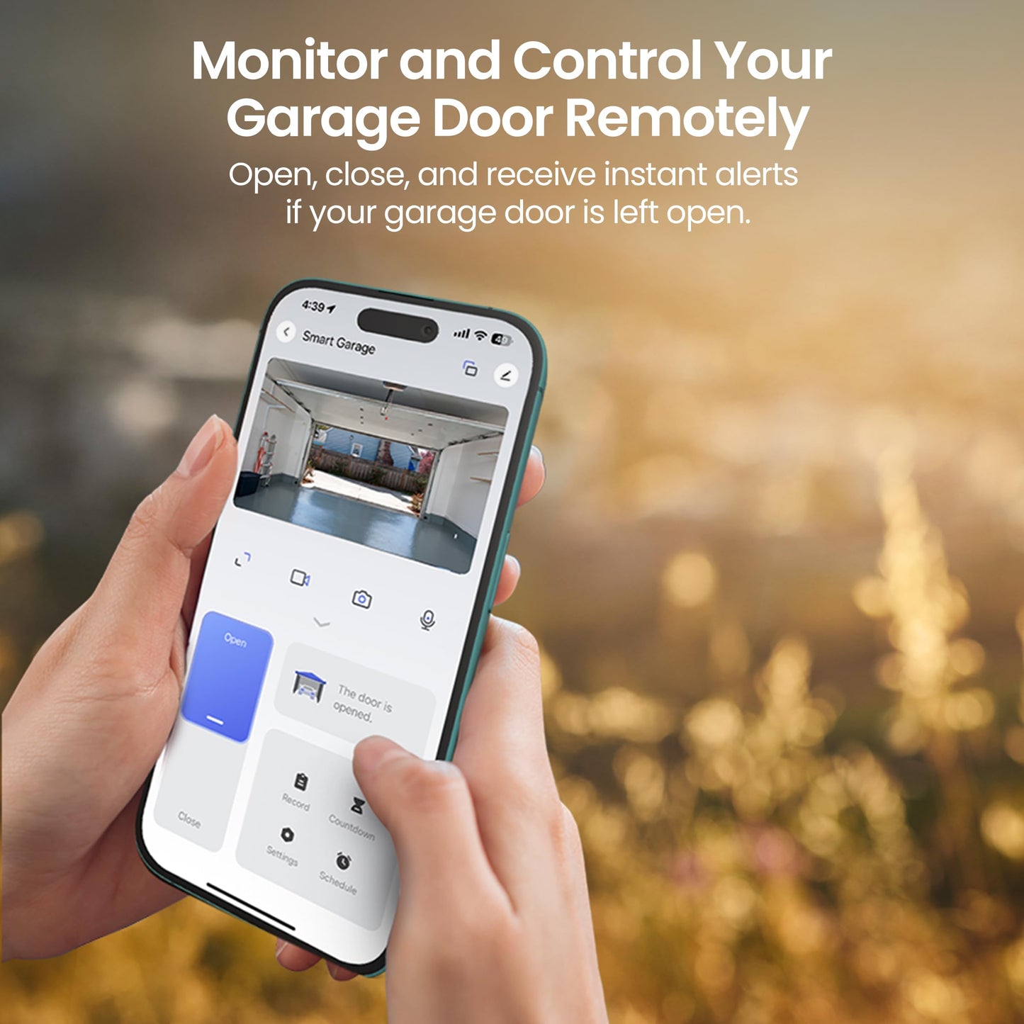 Feit Electric Smart Garage Door Camera, 2-Way Audio, Live Streaming, Human Motion Detection, 24/7 Recording, Infrared Night Vision, Remote Closure