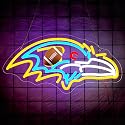 Football Neon Sign for Wall Decor - Team Merch Neon Acrylic USB Powered LED Wall Art Decor, Light Up Sign Dimmable, for Man Cave Game Room Bedroom Bar