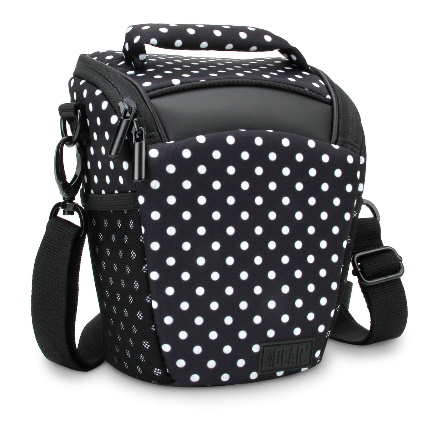 USA Gear DSLR Camera Case for Men and Women with Top Loading Accessibility, Adjustable Shoulder, Small Camera Sling Bag, Padded Handle - Camera