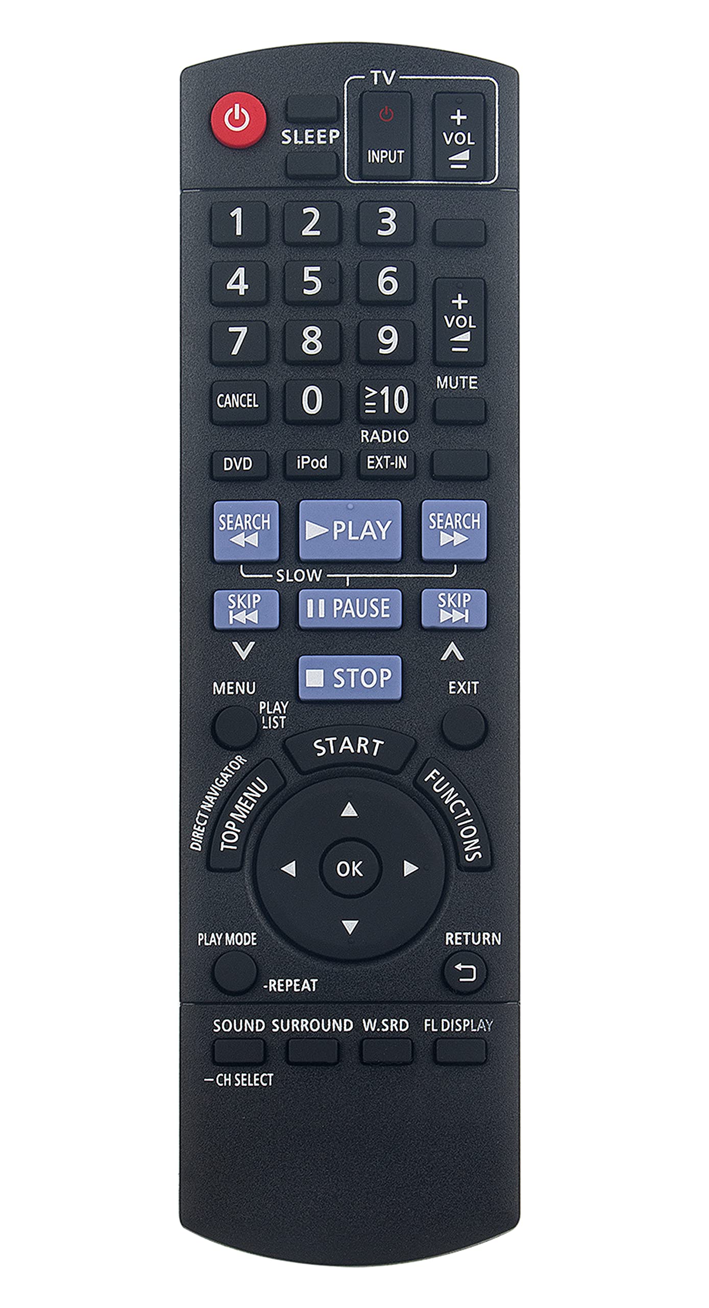 New N2QAYB000514 Replace Remote Fit for Panasonic Home Theater Receiver SC-PT480 SA-PT480 SC-PT480P-K SAP-T480P SCPT480 SAPT480P