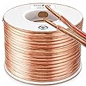 Kinter Cable 100ft 12-Gauge Audio Stereo Speaker Wire 30.48 Meters 2 Conductor Polarity Marked Clear PVC, CCA, Spool in Box, for Home Theater, HiFi