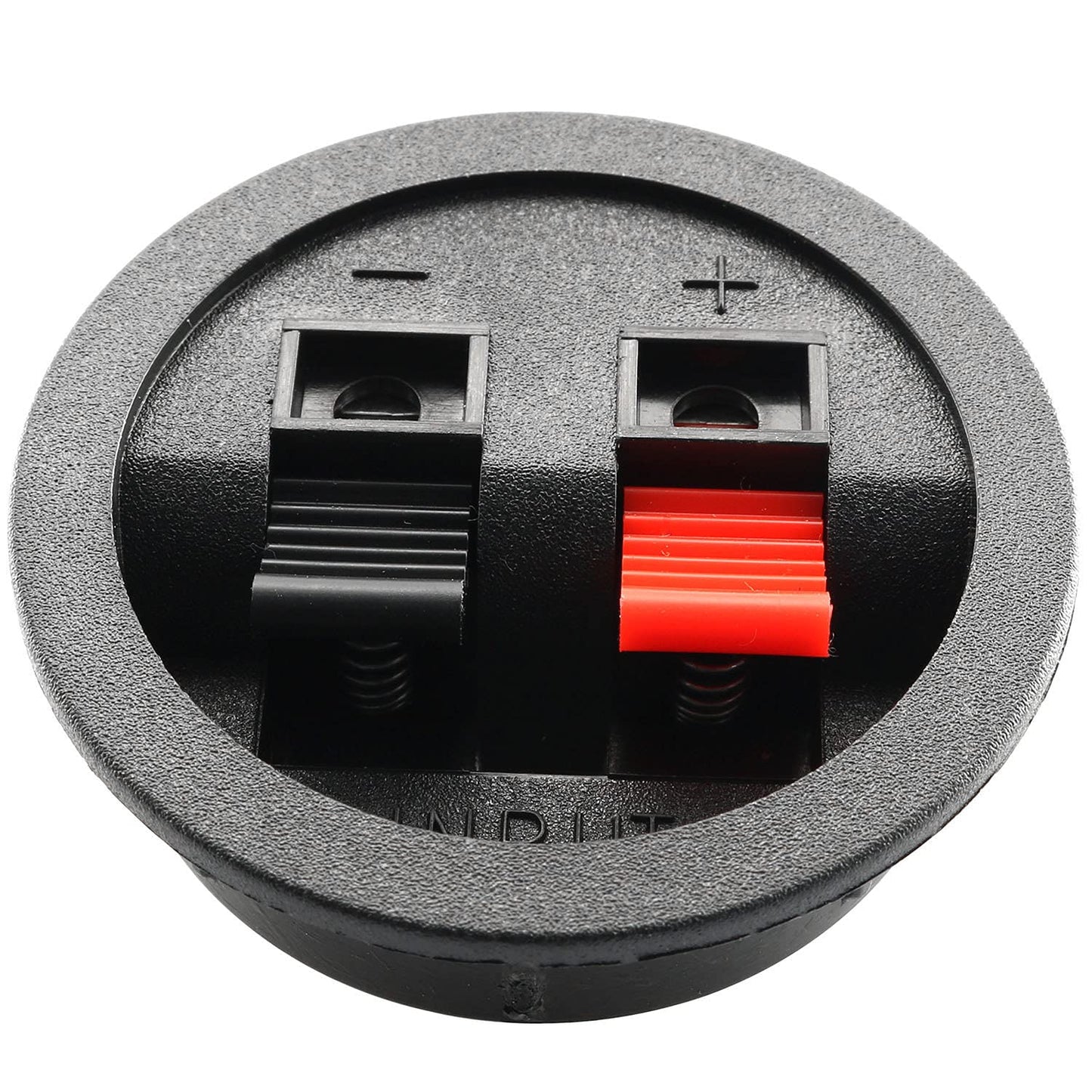 SQXBK Push Type Speaker Terminal Board 5 PCS Round Pressfit Terminal Wire Cup Connector Speaker Box Subwoofer 2 Positions Black Circular Power