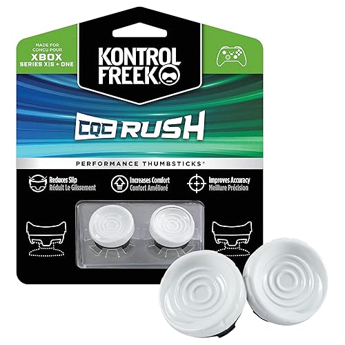 KontrolFreek CQC Rush for Xbox One and Xbox Series X Controller | Performance Thumbsticks | 2 Mid-Rise Concave | White