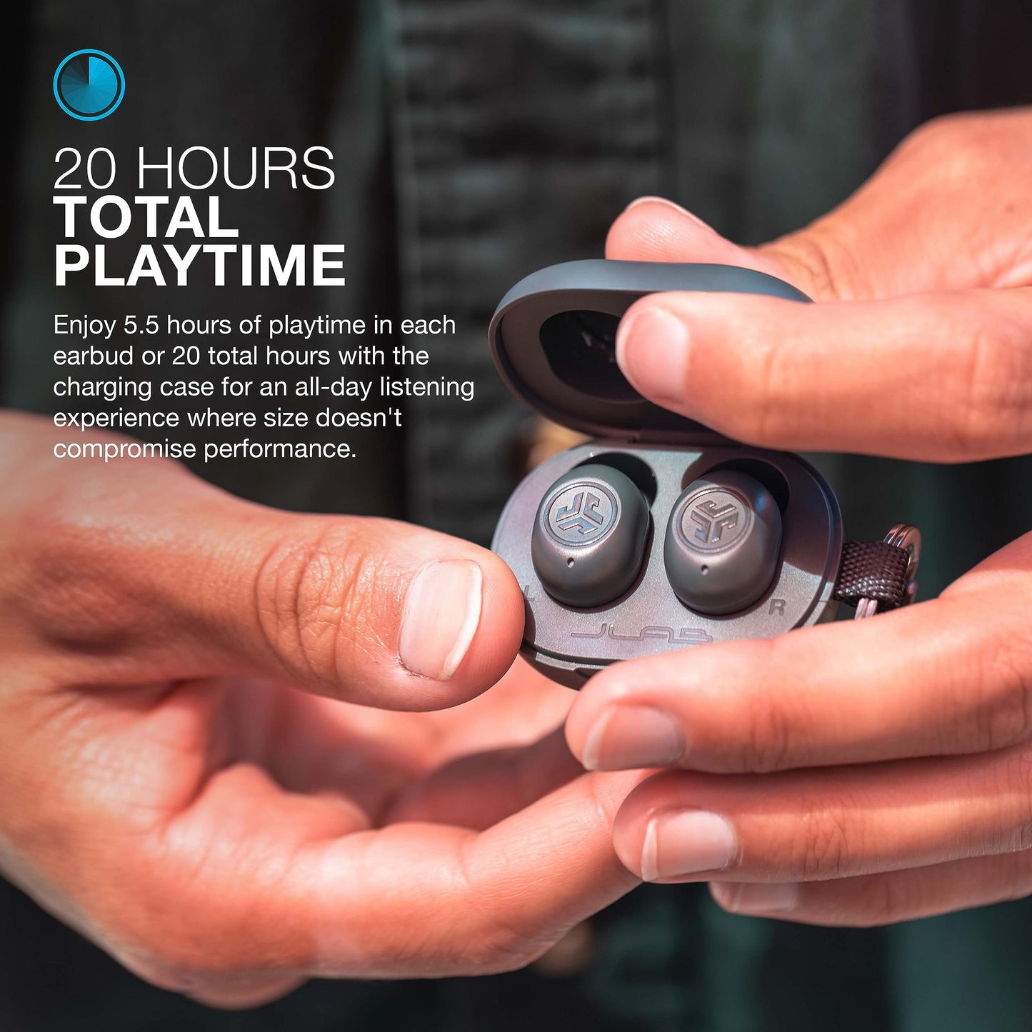 JLab JBuds Mini, True Wireless Earbuds, Bluetooth Multipoint, IP55 Sweat Resistant, Be Aware Audio, Sage