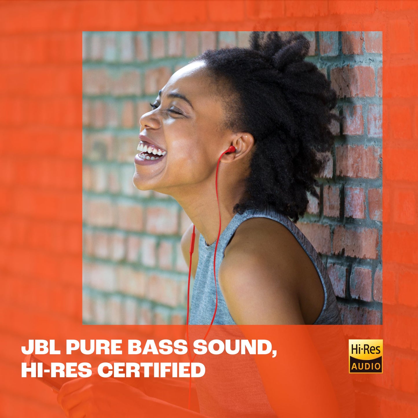 JBL Tune 310C - Wired Hi-Res in-Ear Headphones, Tangle-Free Flat Cable, 3-Button Remote with Microphone (White)