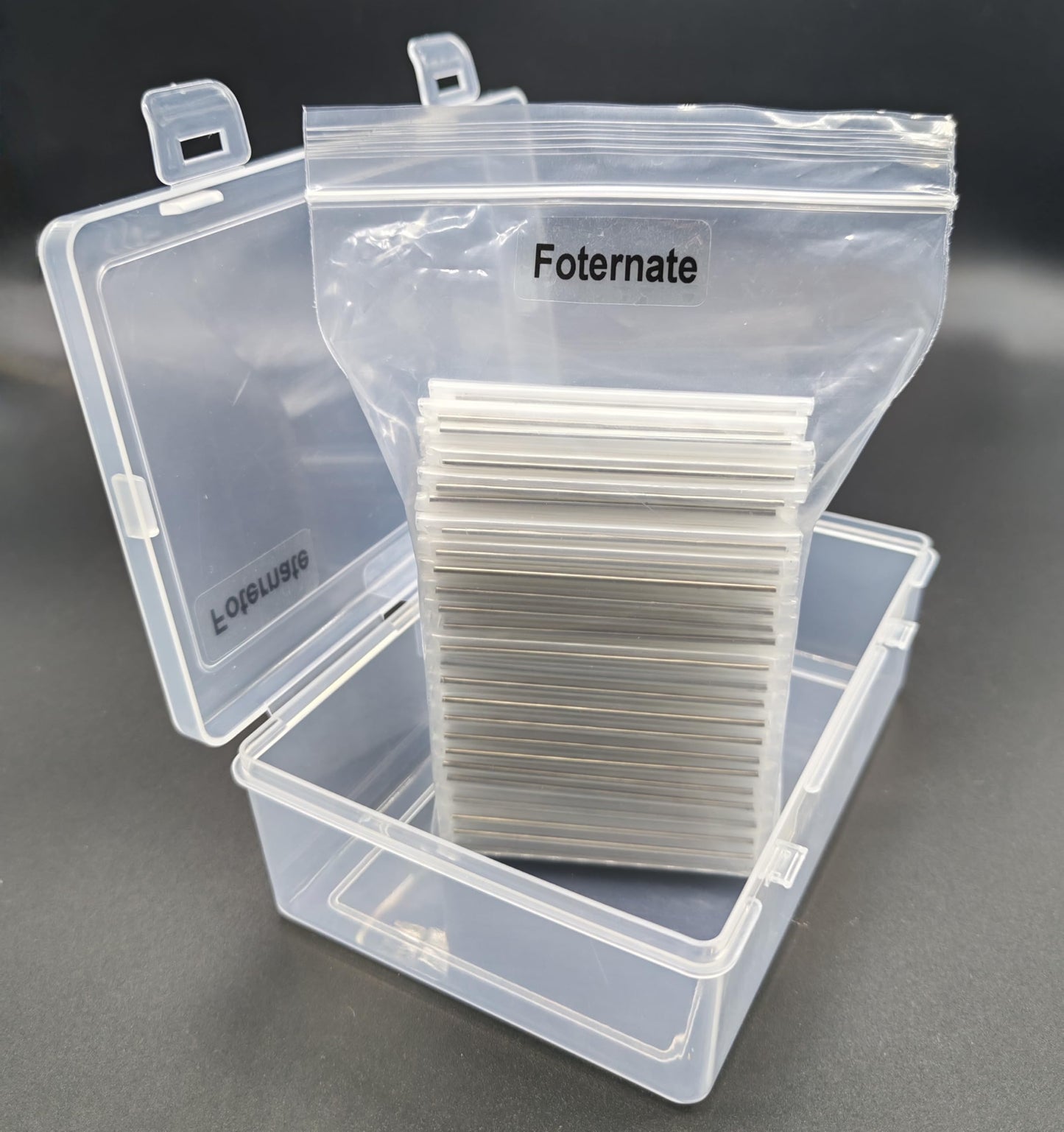 1000PCS Fiber Splice Sleeves,2.4mm Diam 60mm Length,Fusion Fiber Optic Cable Heat Shrinks Tubing,with Box,304 Stainless Steel PE Clear Hot Melt