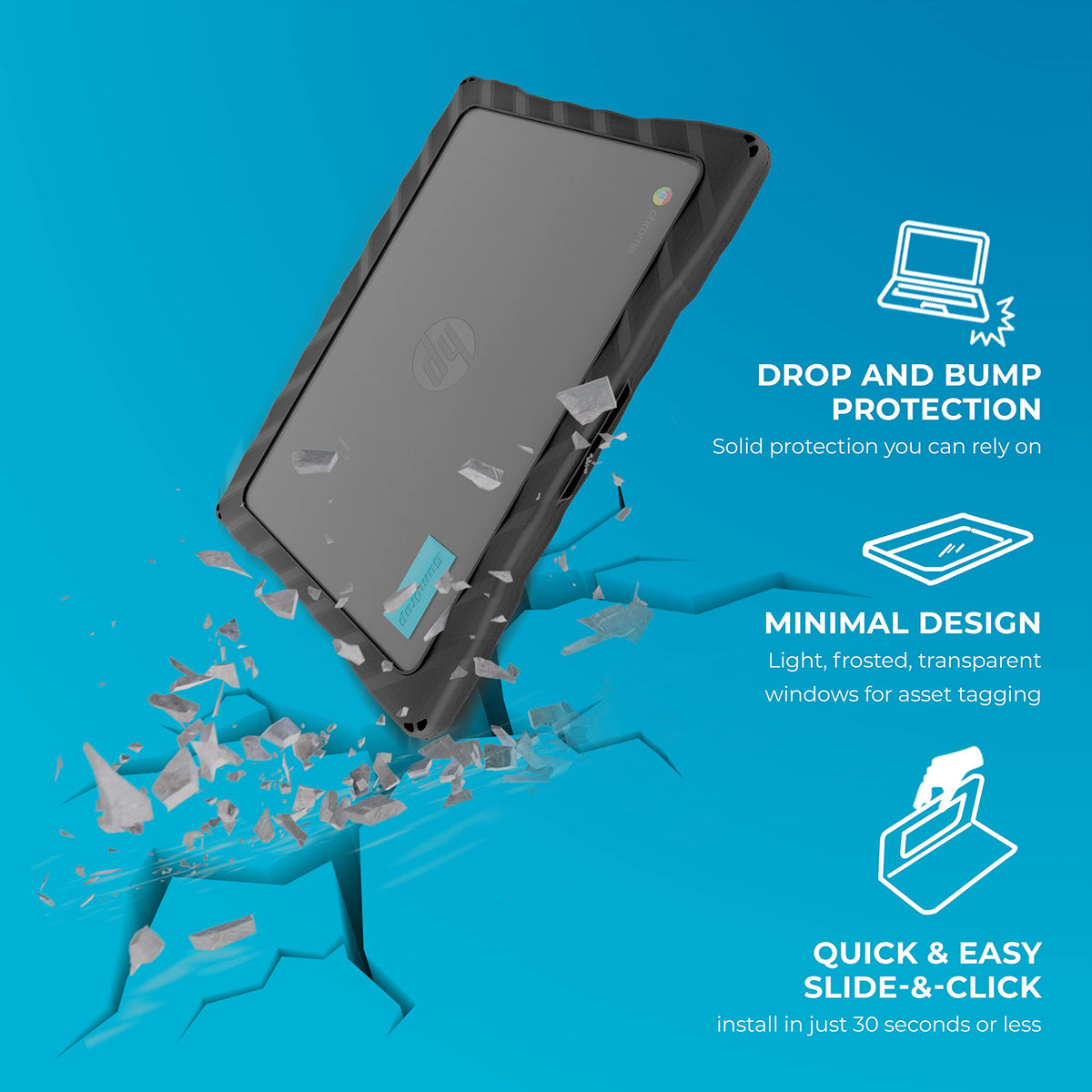 Gumdrop DropTech Case for HP Chromebook 11 G9/G8 EE (Clamshell)