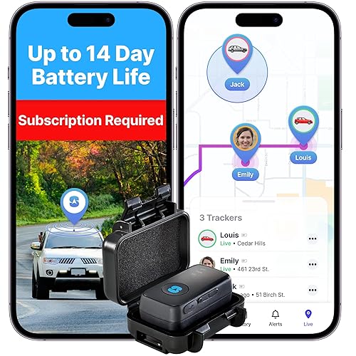 Spytec Atlas GPS Tracker for Vehicles & Kids (Subscription Required) | Up to 14-Day Battery Life | Waterproof Magnetic Case, Geofencing, Portable Real
