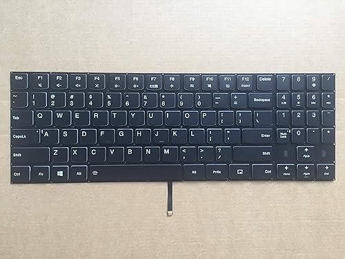 Original New for Lenovo Legion Y530 Y530-15 Y530-15ICH Y530-15ICH 81FV 81LB Series US Black Backlit Gaming Laptop Keyboard White Word