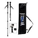 York Nordic PRO Collapsible 4 Piece Trekking/Walking Poles - Pair of monopod Poles w/3 flip Locks, Detachable Rubber feet, and GoPro Camera Mount