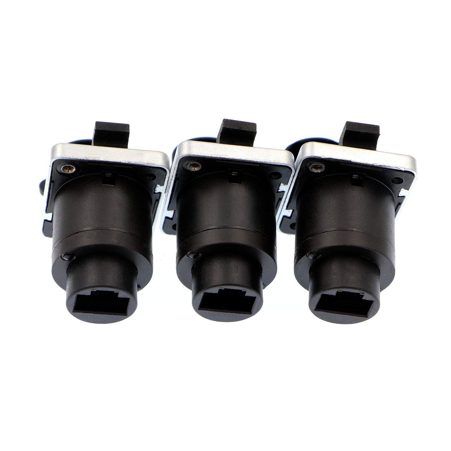 Uonecn RJ45 Waterproof Connector Dust Plug 3 PCS RJ45 Connectors IP65 Mount Ethernet Panel Connector.