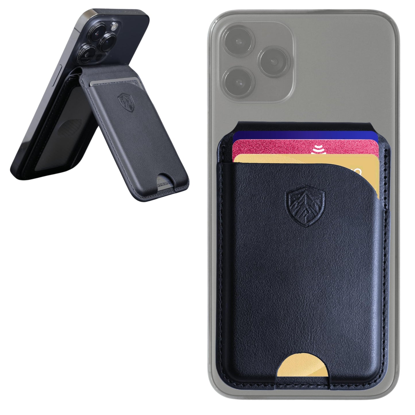 Summit Enterprise Slim Compact Magnetic Phone Wallet - ID Card Holder - Hands Free Stand - RFID Protect - Strong Magnet - Compatible with iPhone