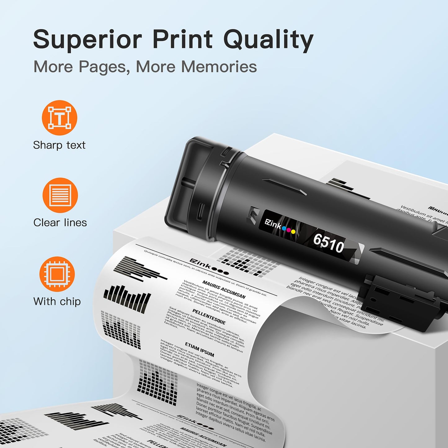 E-Z Ink Phaser 6510 Toner Cartridge 106r03474 106r03477 106r03478 106r03480