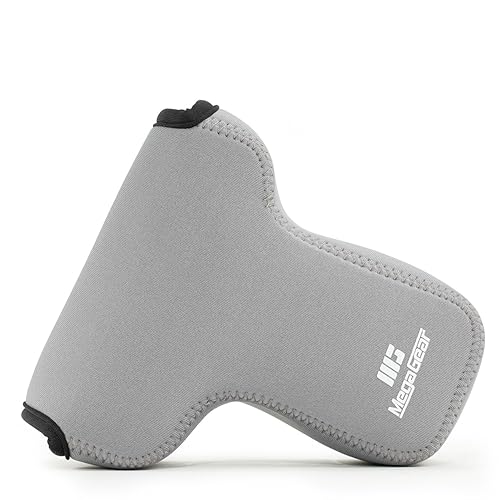 MegaGear Olympus OM-D E-M5 Mark II 12-40mm Ultra Light Neoprene Camera Case, with Carabiner - Gray - MG1197