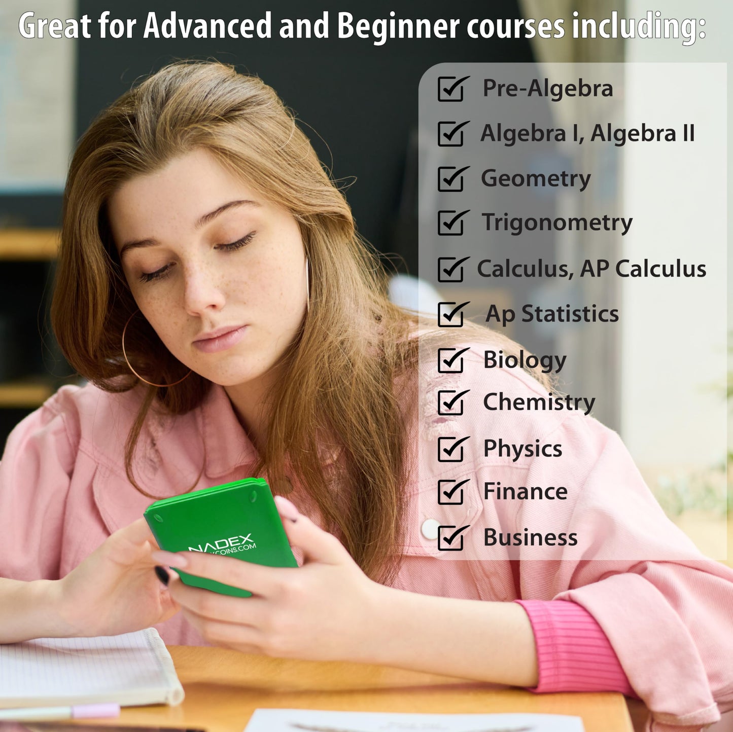 Scientific Calculator with Graph Functions for College and High School Students, Engineering, Advanced Mathematics, Calculus, Algebra, Geometery