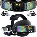 WOUNMTT Head Strap with 10000mAh Battery for Meta Quest 3/3S - Transparent RGB Lighting, Smart Power Display & Carbon Fiber Finish, Adjustable VR