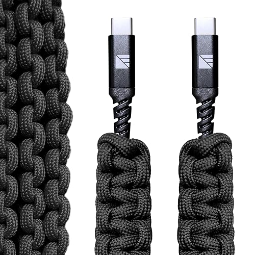 Dark Energy USB-C to USB-C Cable - 3ft Fast Charging Type C Charger, Durable Braided Cable for Phones, Tablets, Laptops, and More- Universal USB