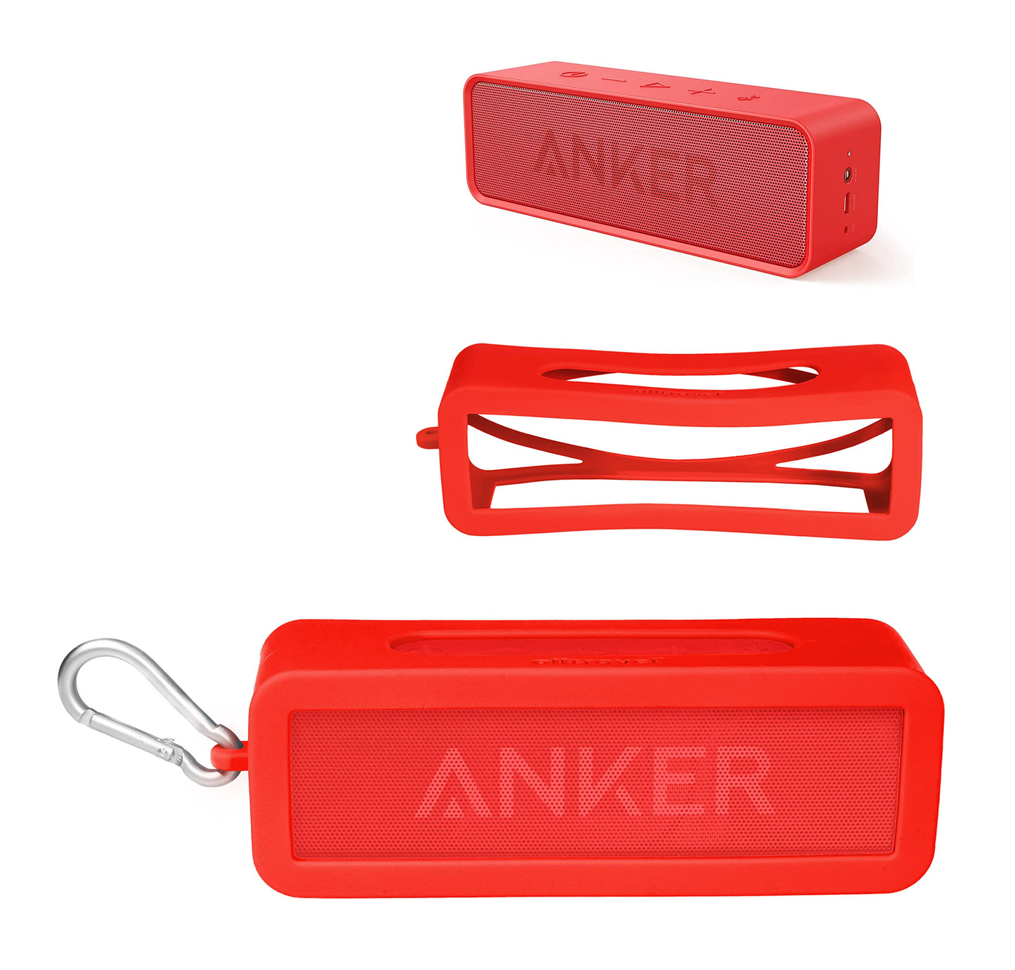 Silicone Cover Skin for Anker Soundcore and Soundcore Motion B, by Alltravel, Full 6 Directions Protection from Shock, Shake and Scratch, Customized