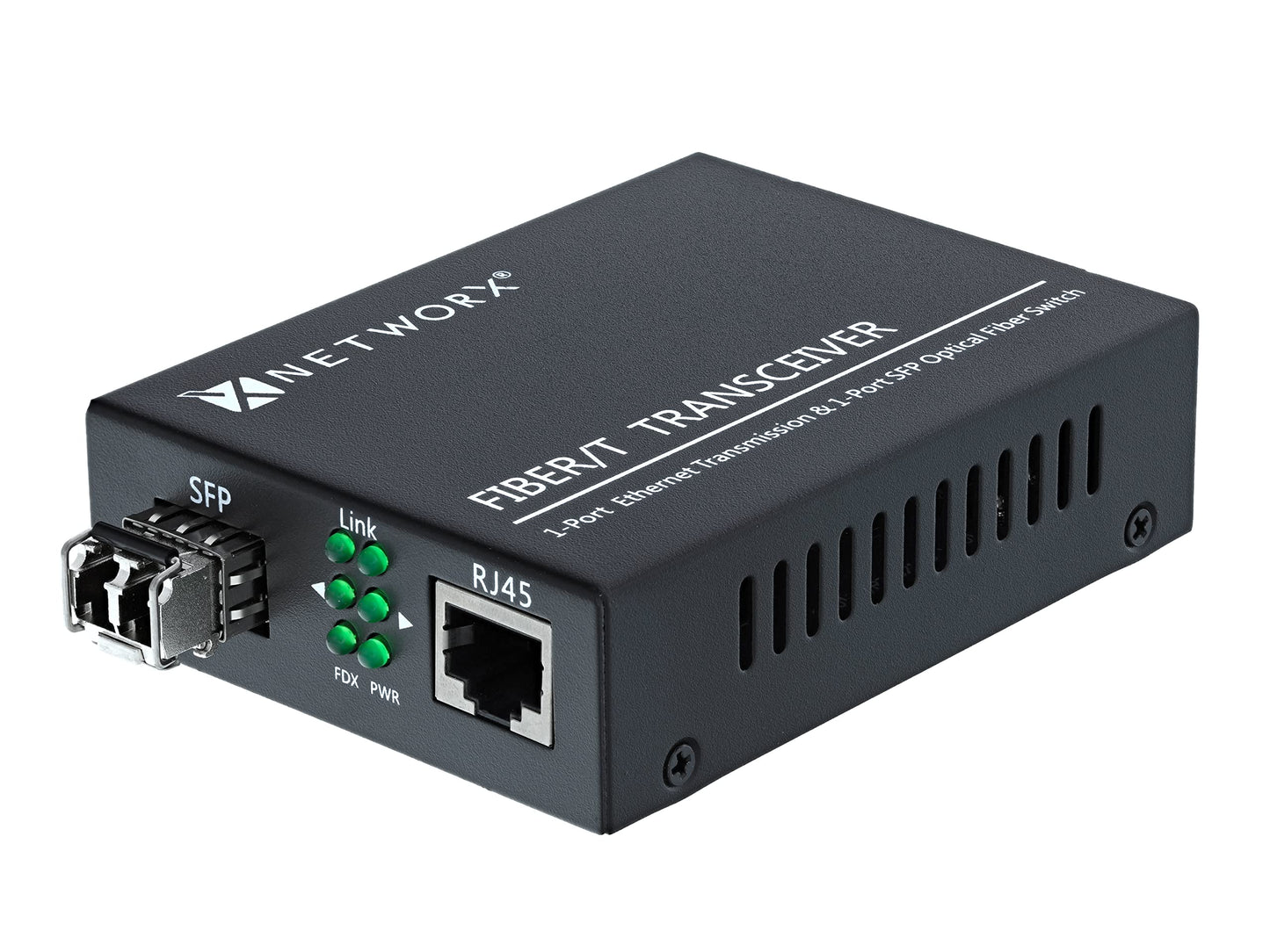 Networx® Gigabit Ethernet Fiber Media Converter - UTP to 1000Base-LX - LC Multimode, 550m, 1300/1310nm