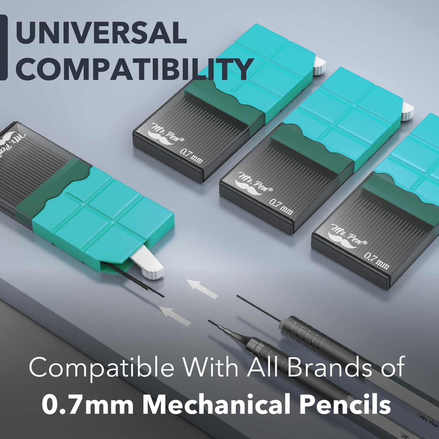 Mr. Pen- 0.7 mm Lead Refills for Mechanical Pencils, 480 pcs (120 per Tube)