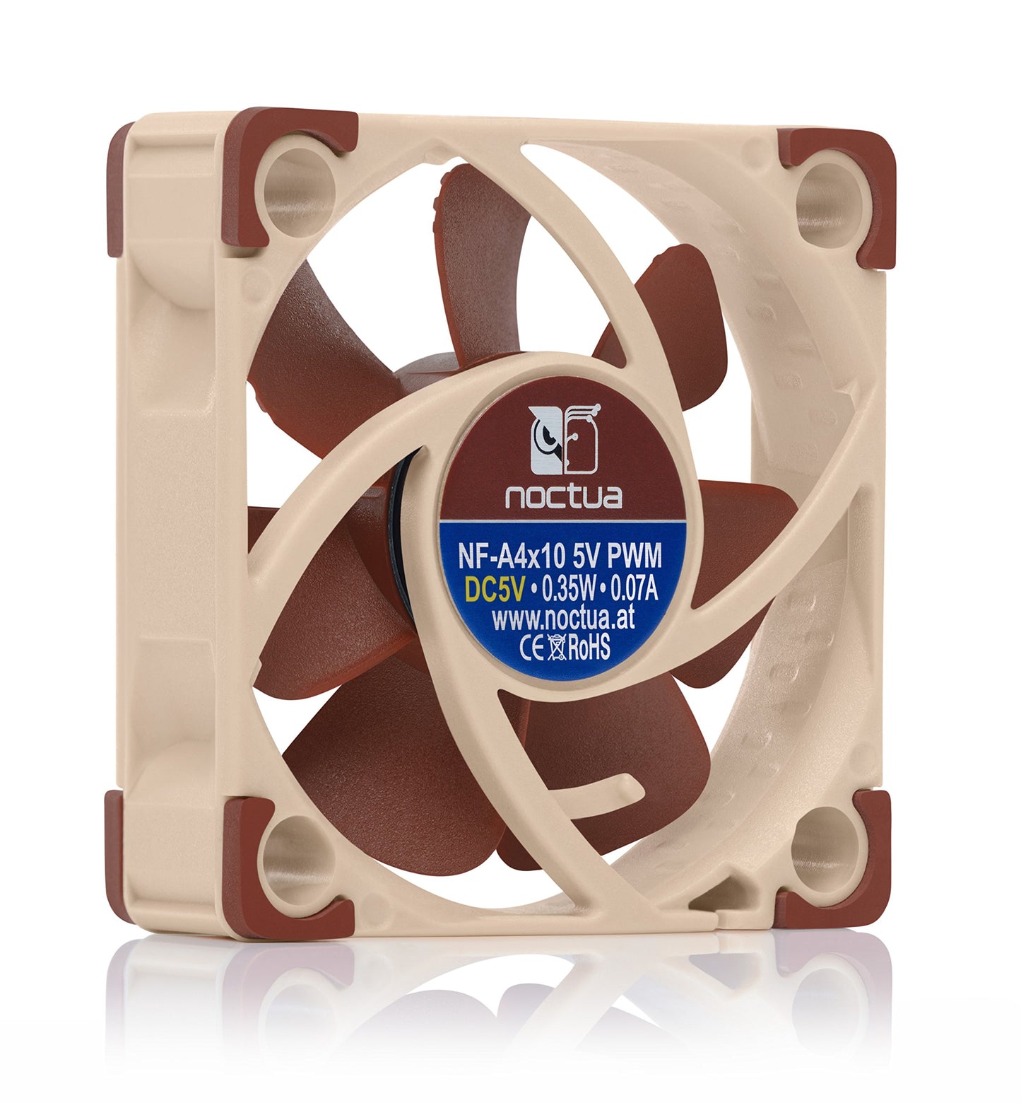 Noctua NF-A4x10 5V PWM, Premium Quiet Fan with USB Power Adaptor Cable, 4-Pin, 5V Version (40x10mm, Brown)