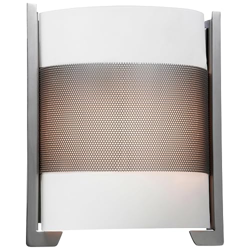 Access 20739-BS/OPL Contemporary Modern Two Light Wall Fixture from Iron Collection in Pewter, Nickel, Silver Finish, 10.00 inches