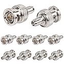 XRDS -RF BNC Compression Connector for RG59 Coaxial Cable BNC Male RG59 Connectors for CCTV, SDI, HD-SDI, Siamese, Security Camera(Pack of 10)