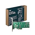 Vantec M.2 NVMe + M.2 SATA SSD PCIe x4 Adapter (UGT-M2PC200), Green