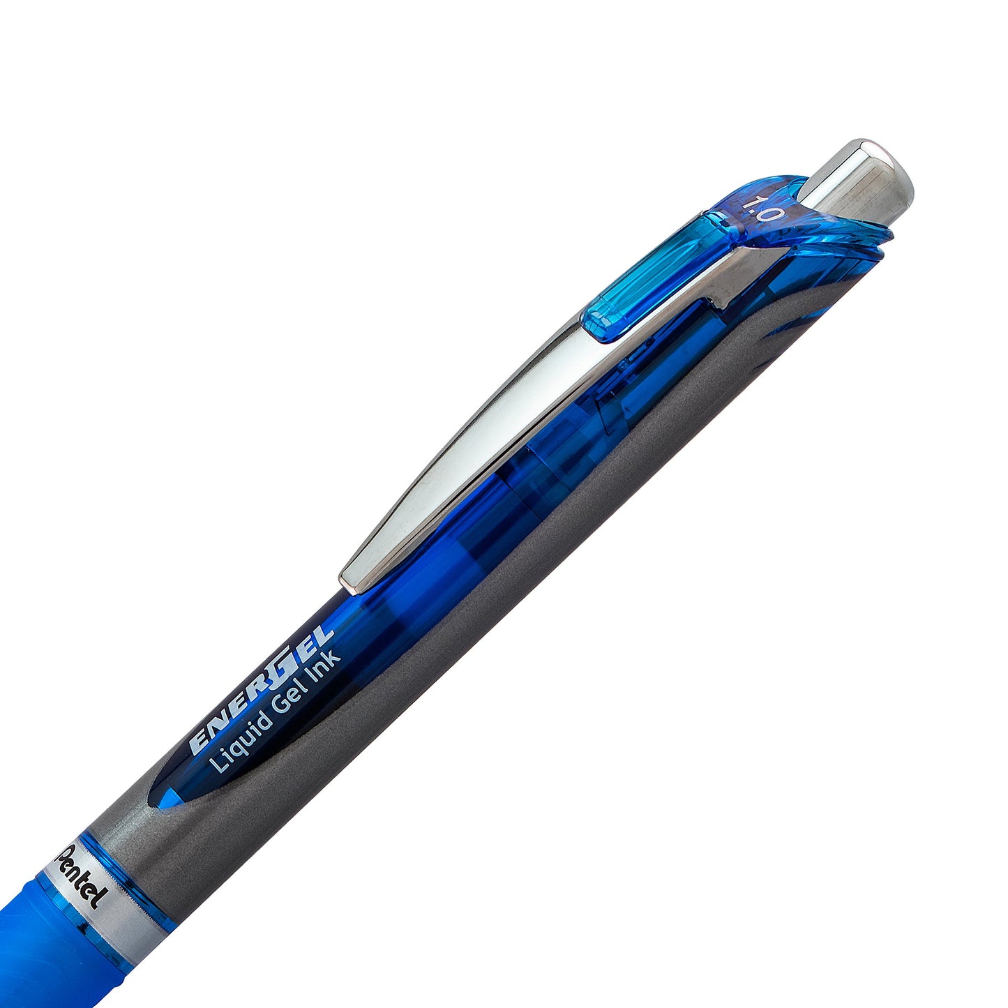 Pentel Energel RTX Retractable Liquid Gel Pen, Bold Line, Metal Tip, Blue Ink Pack of 2 (BL80BP2C)
