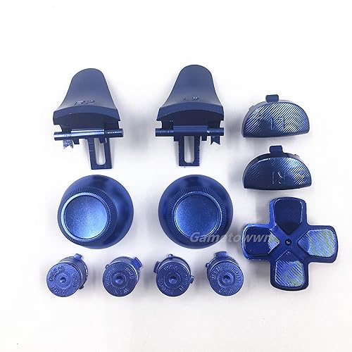 Aluminium Metal Full Set Button ABXY D-pad Direction Key L1 R1 L2 R2 Trigger Buttons Joysticks Thumb Sticks Cap for PS4 Slim JDS-040 JDS 040