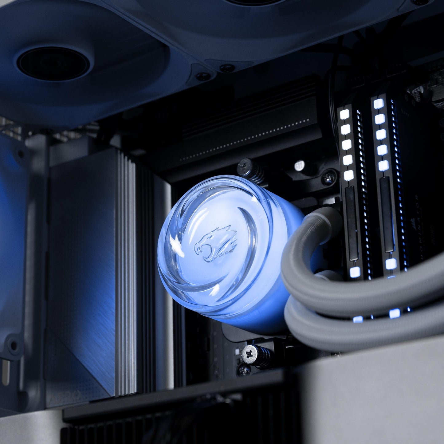 iBUYPOWER AW4 240mm Radiator CPU AIO Liquid Cooler, 2X 120mm Core Fans, RGB Display, Fan Speed 700-2000 RPM, Airflow Volume 65 CFM, Intel