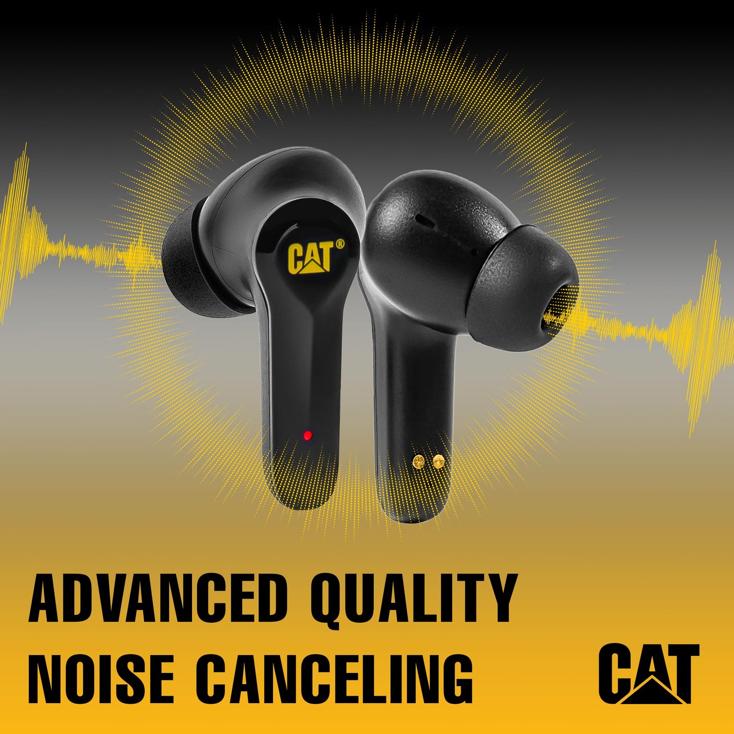 CAT Bluetooth Noise Canceling Ear Buds - Rugged Wireless Work Earbuds, Bluetooth Work Headphones, Dust Proof, Shock Proof, Water Resistant…