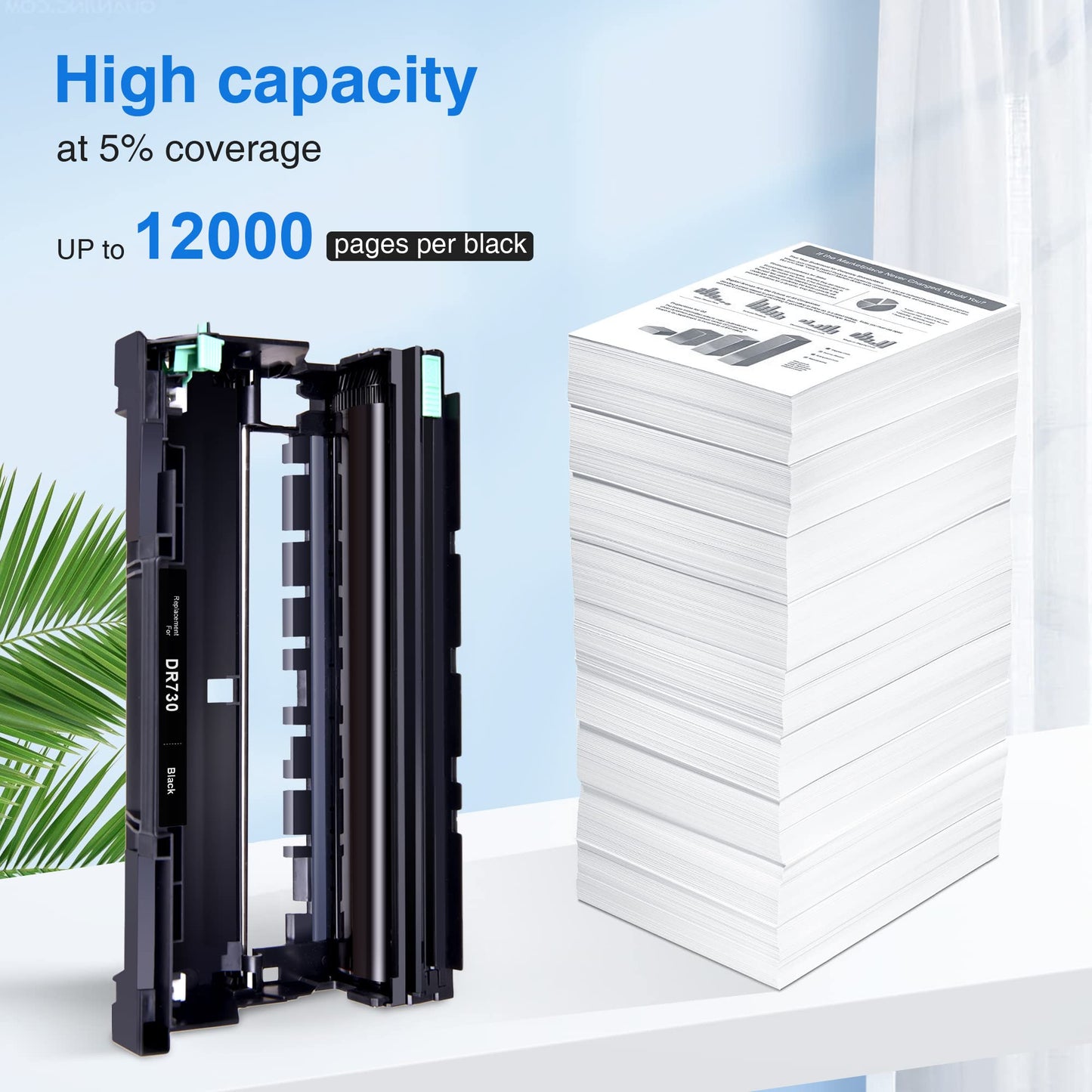 myCartridge Compatible DR730 Drum Unit Replacement for Brother DR-730 DR730 DR 730 to Compatible with MFC-L2710DW MFC-L2750DW HL-L2370DW HL-L2395DW